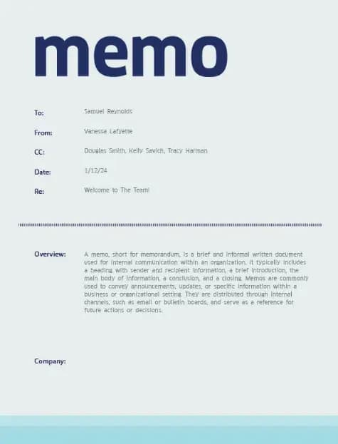 5. Memo